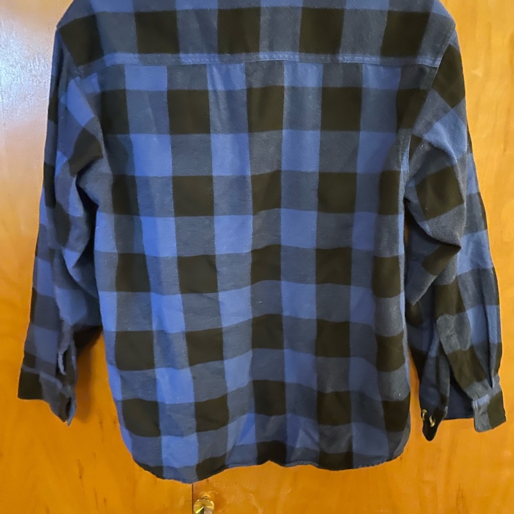Large Hickory Shirt Co. Blue along Sleeve Buffalo Flannel - Picture 3 of 3